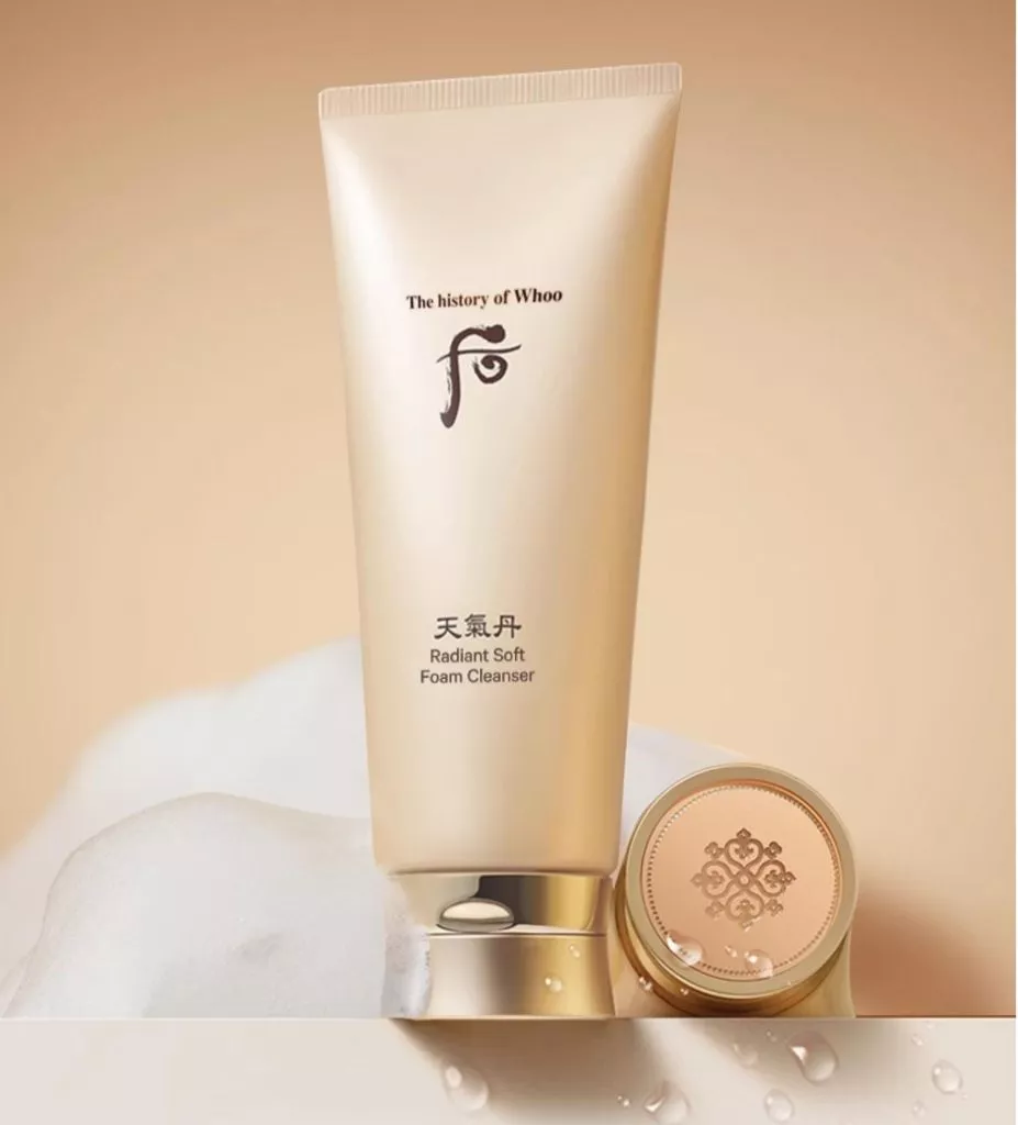 The History Of Whoo Radiant Soft Foam Cleanser 150мл, Увлажняющая, омолаживающая пенка для умывания с женьшенем 150мл